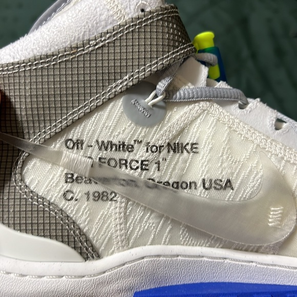 Nike Air Force 1 Mid X Off White Colab. NWT Size 11(white) - Picture 6 of 13